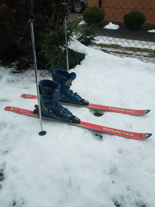 Narty buty oraz kijki ,KOMPLET w dobrej cenie !