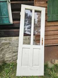 Drzwi balkonowe, drewniane, jednoskrzydlowe