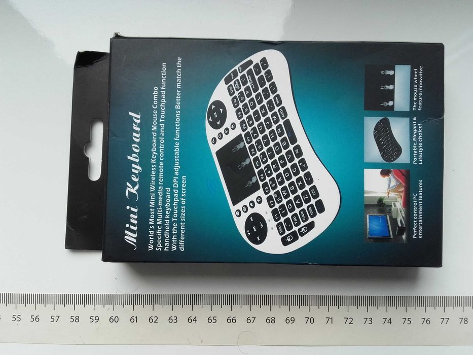 I8 klawiatura bezprzewodowa Mini klawiatura RF USB lub BT, płytka doty