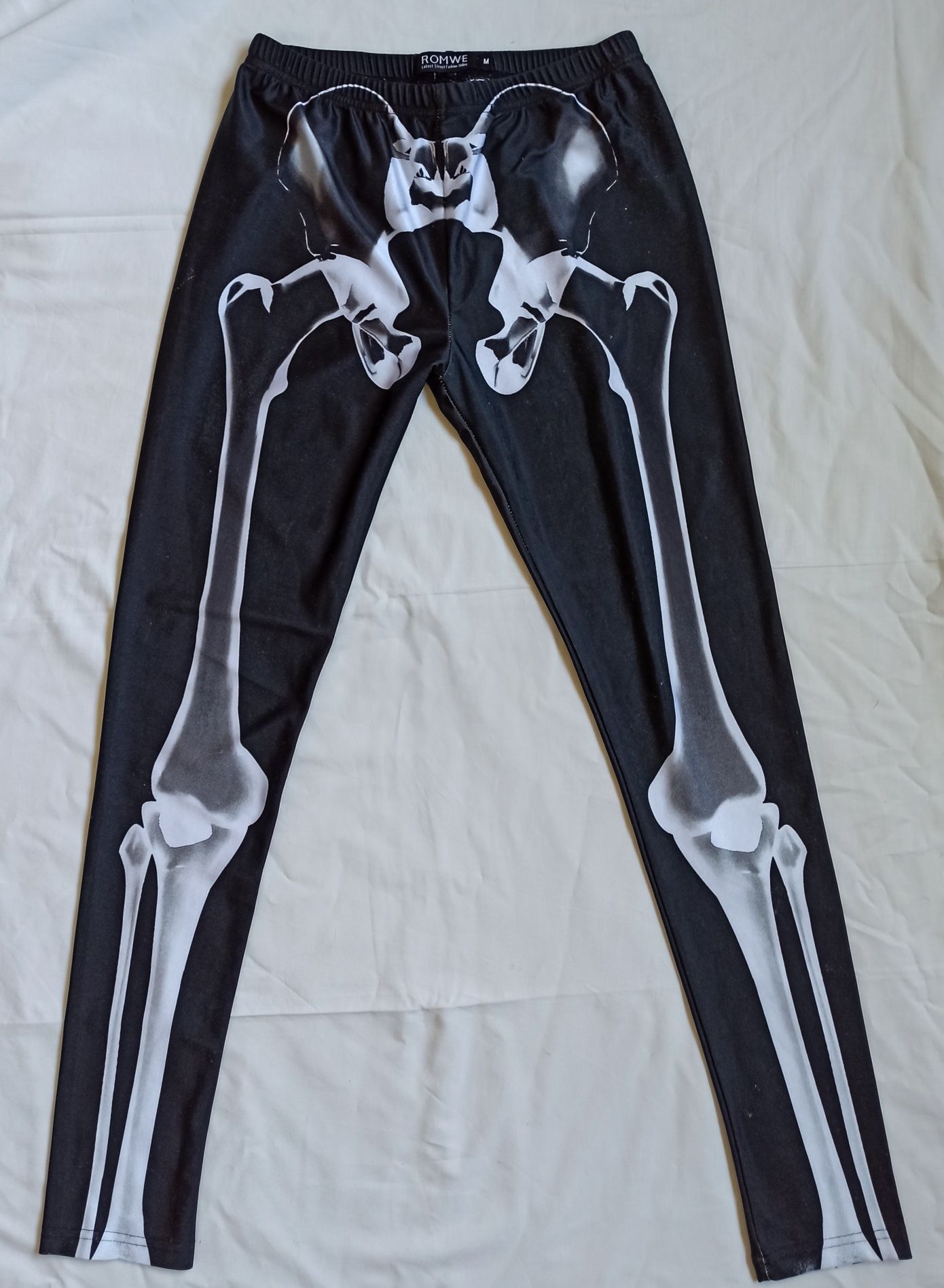 Leggings ROMWE com print esqueleto