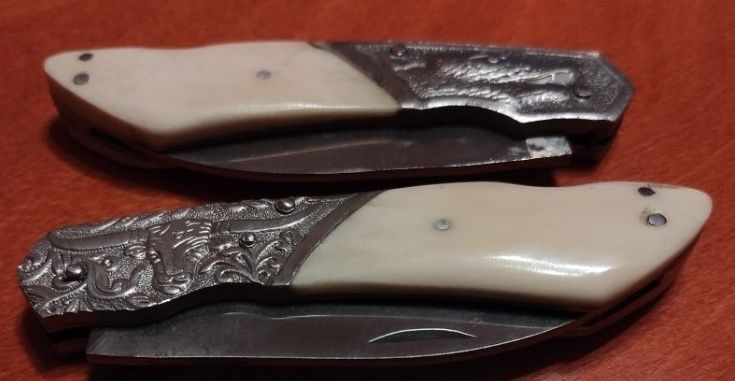 Zestaw 2 noży myśliwskich nóż składany scyzoryk składany solidne