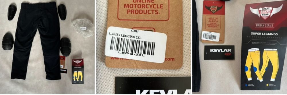 Damskie legginsy motocyklowe Great Bikers Gear kevlar rozmiar XXL