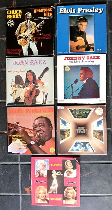 BOX -
(Elvis, Chuck Berry, Cash , Baez, Armstrong , Monroe, Oldfield)