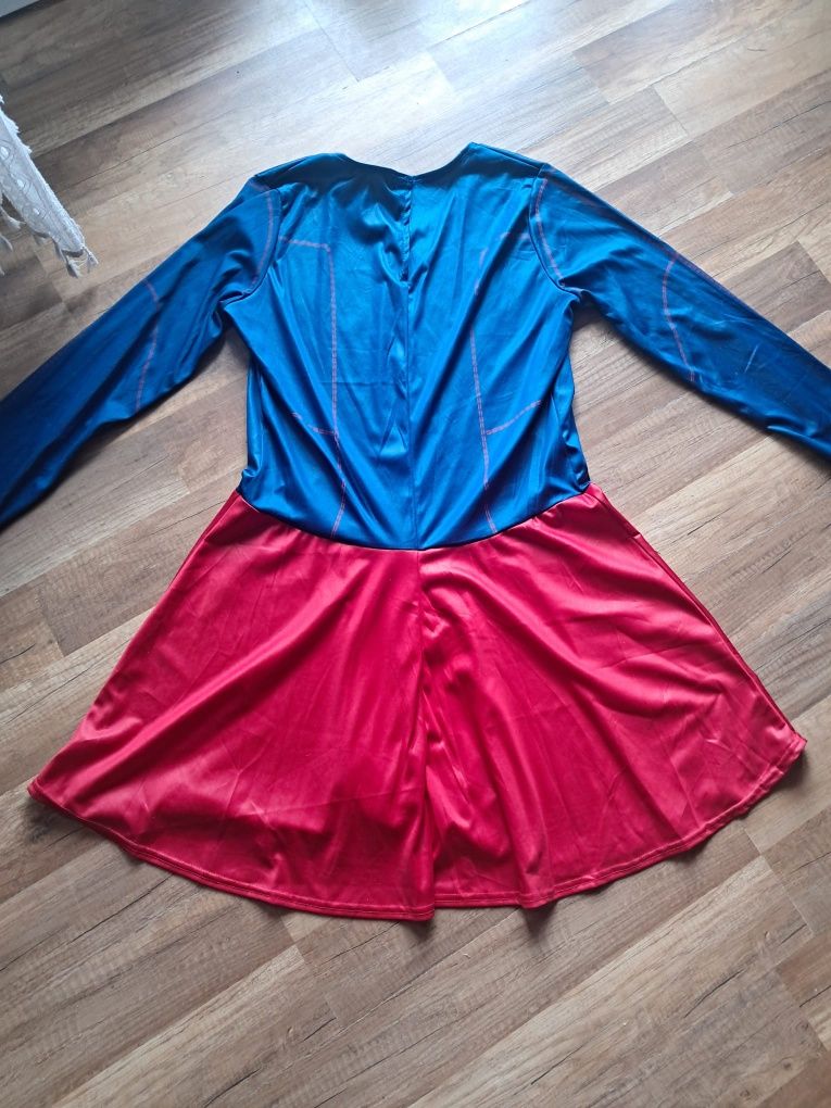 Supermanka L XL przebranie bal karnawał sukienka superwomen