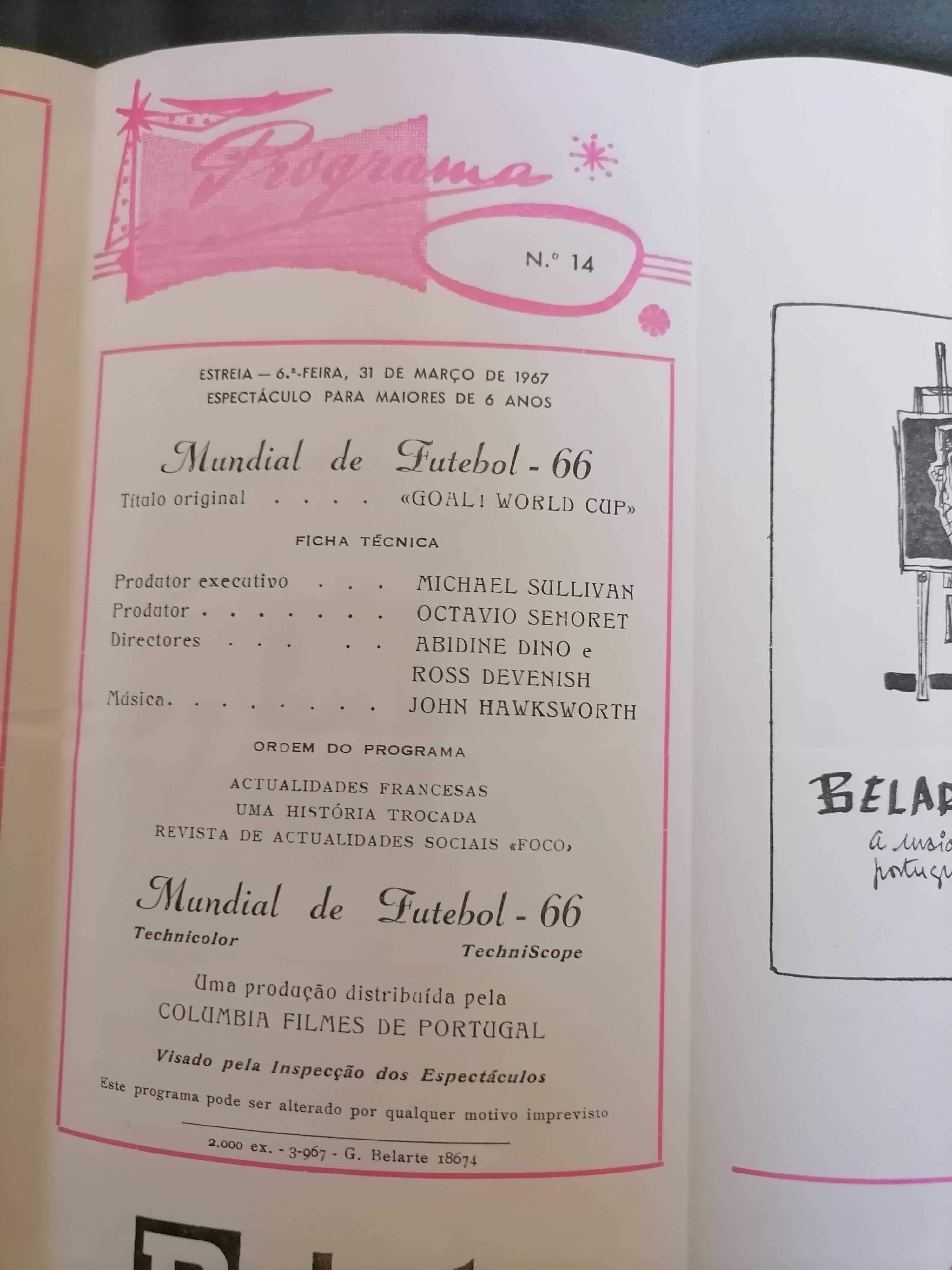 MUNDIAL 1966 -Programa EDEN Estreia Filme Mundial 66 em Março 1967