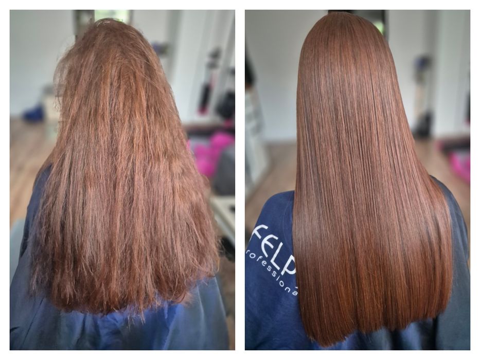 Nanoplastia, Keratynowe prostowanie włosów