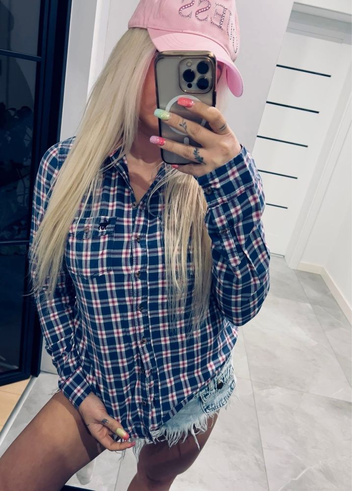 Abercrombie & fitch koszula w kretkę M