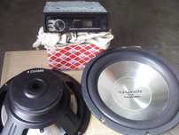 Radio PIONEER DEH-09BT cd usb mp3 bt Głośniki CRUNCH USA 31cm bass