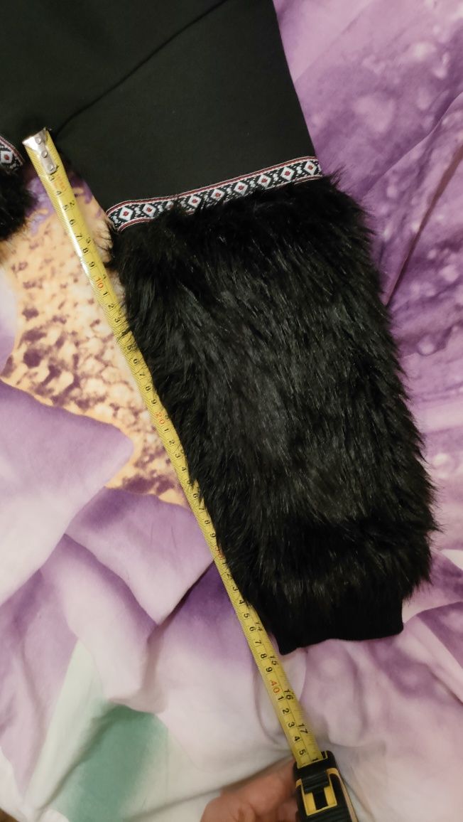 Bluza L M, etno, indiańska, Boho, elegancka shein futrzak futro jak no