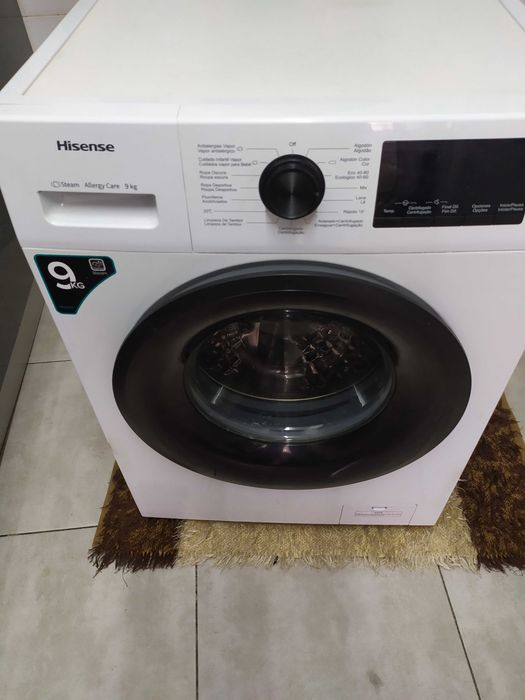 Máquina de lavar hisense a funcionar. Não respondo a mensagem.