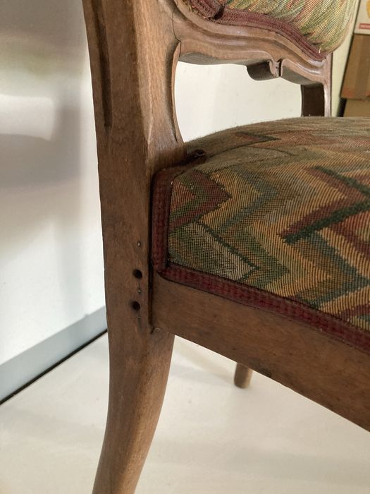 Krzesło Ludwik XV, rzeźbione krzesło do biurka, gabinetu