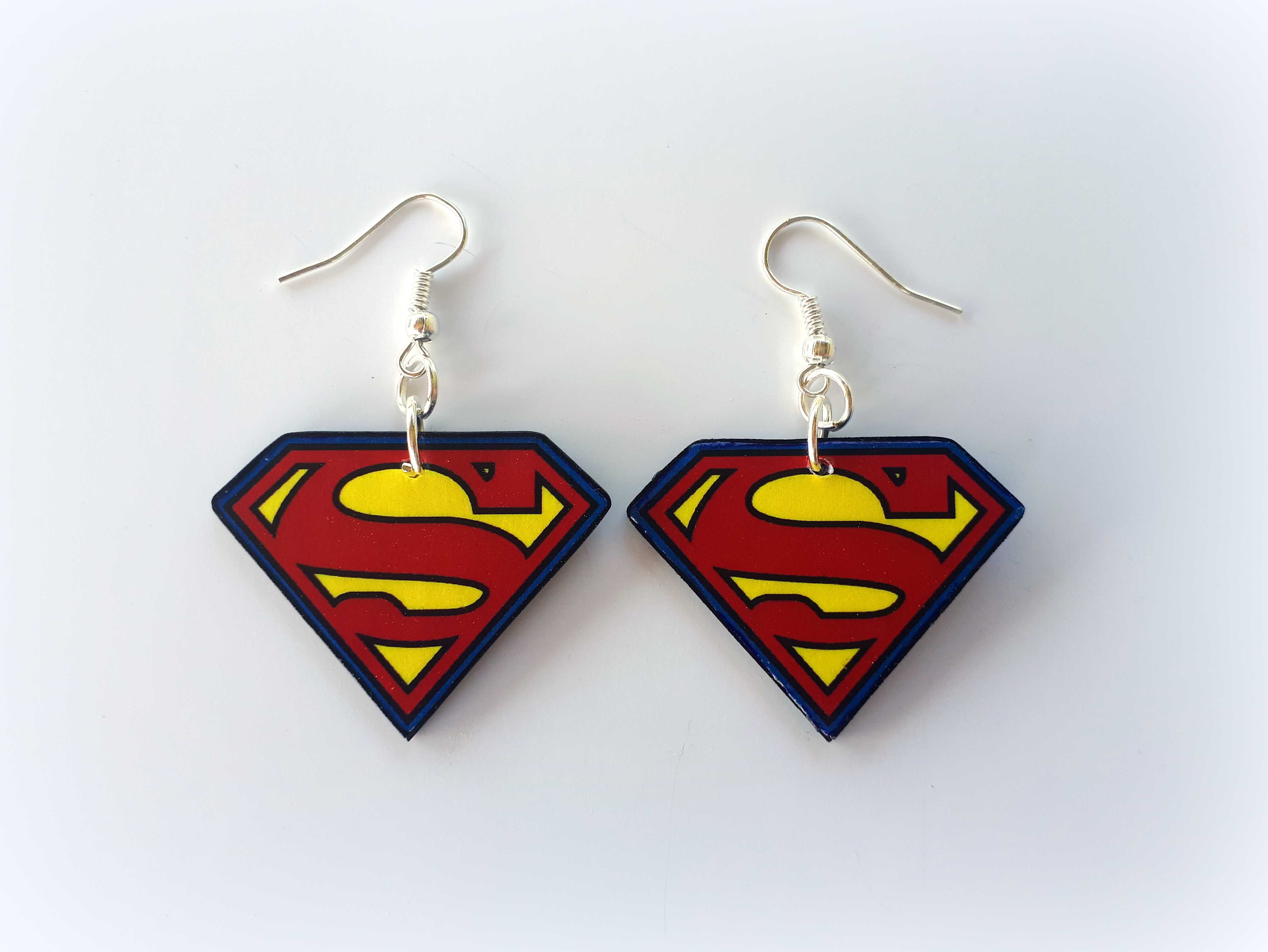 Kolczyki Superman superbohater rękodzieło super prezent