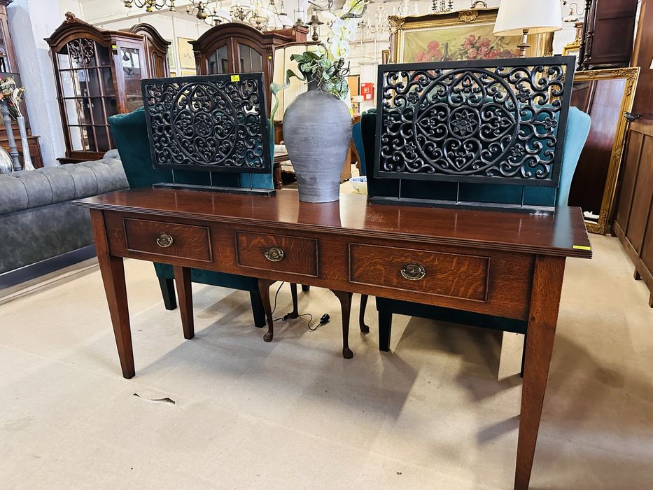 Wyjątkowa :) Duża i klimatyczna konsola dębowa z szufladami :)