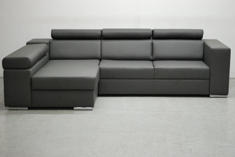 SYM  DESIGN NOWOCZESNY narożnik z funkcja spania pojemnik eco skóra