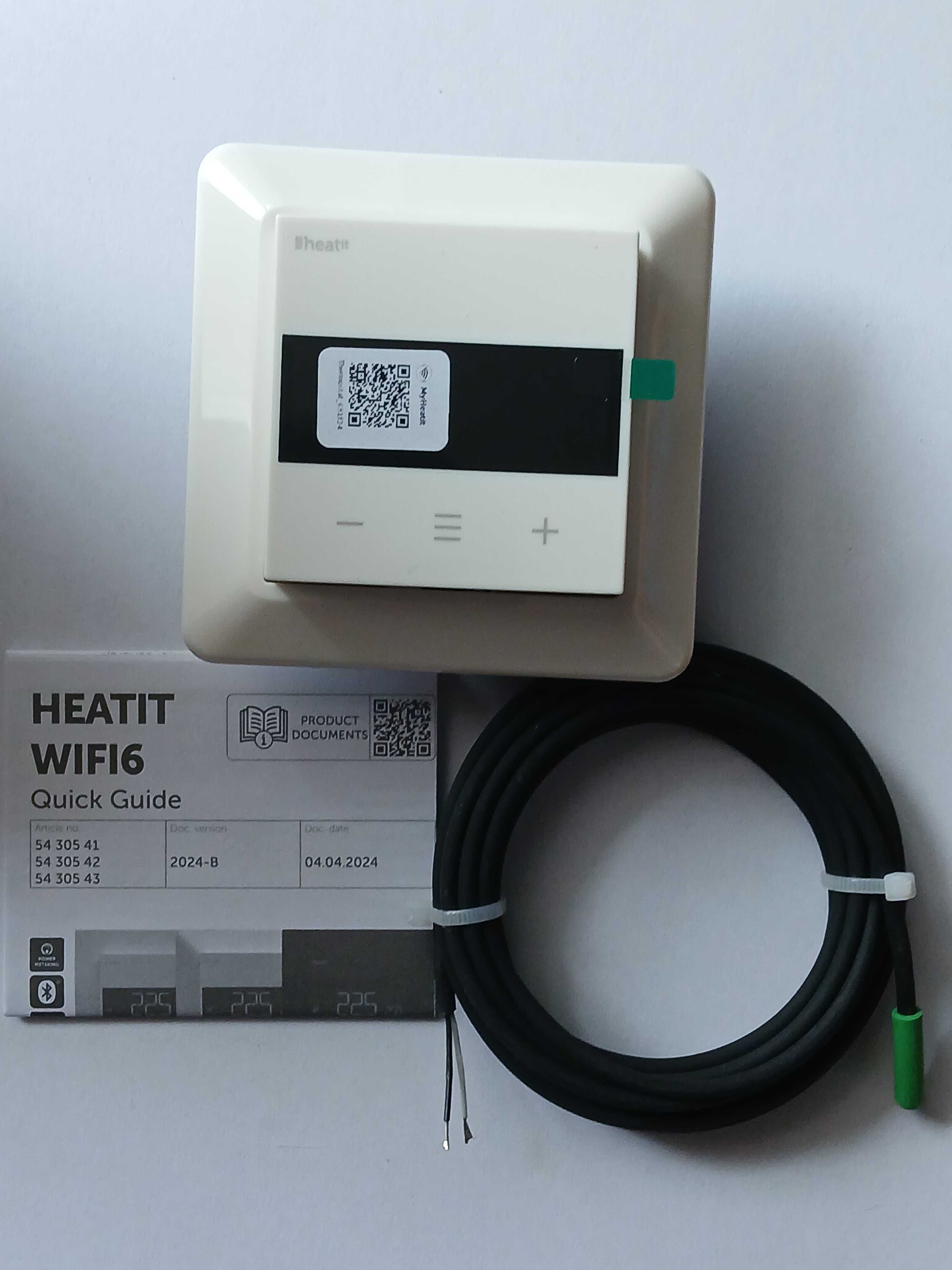 Inteligentny termostat. Heatit WiFi6 RAL 9010*nowy Oryginał *biały