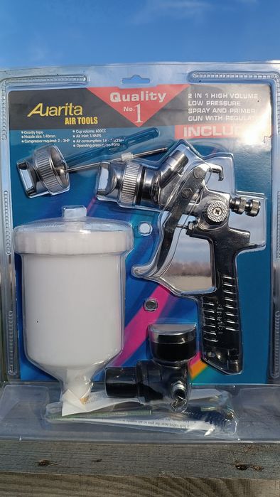 Краскопульт Aurita ∅1,3(1,4) + ∅1,7 + манометр