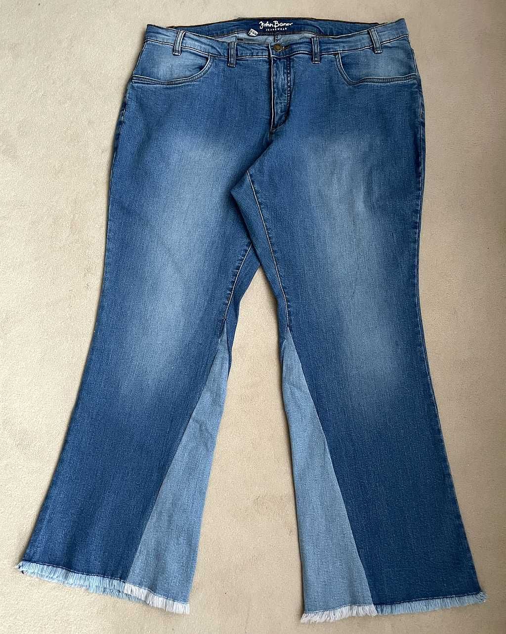 Jeans dzwony stretch Bawełna Rozmiar 50 ( na niskie osoby ).