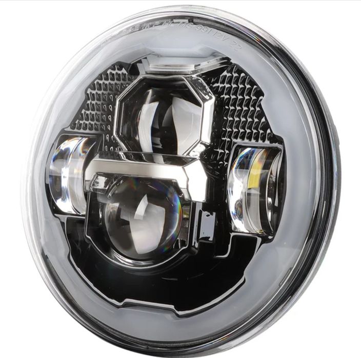 Lampy REFLEKTORY LED DRL Przód 7" 84W Jeep Wrangler JK TJ CJ JL Rubiko