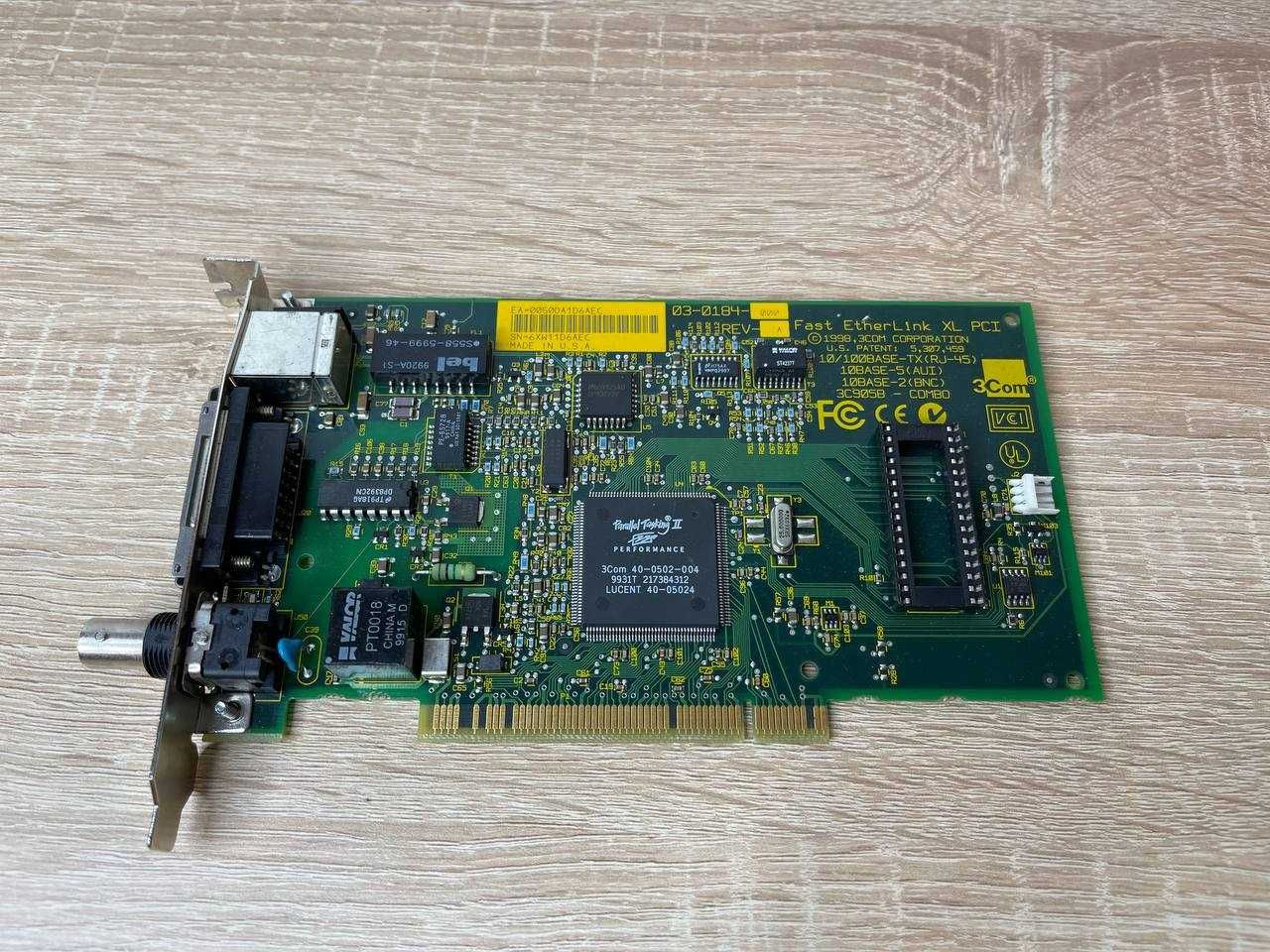 Вінтажна 1998 3COM 3C905B-TX Fast Etherlink XL PCI 10/100 BASE-TX