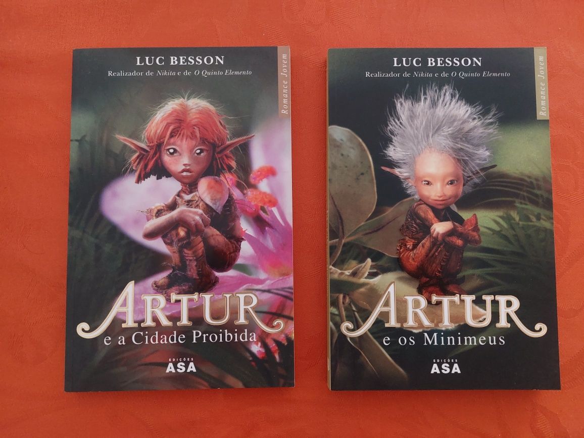 Coleção 2 livros Artur e os minimeus e Artur e a Cidade Proibida