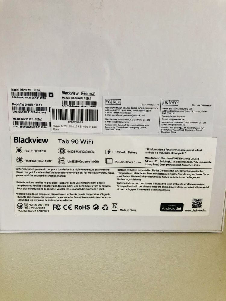 Планшет Blackview Tab 90 4+8/128ГБ Wi-Fi (глобальна версія)