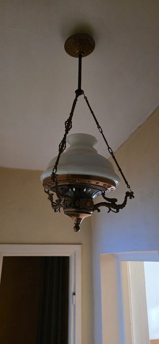 Żyrandol secesyjny sprawny zadbany plus kinkiet