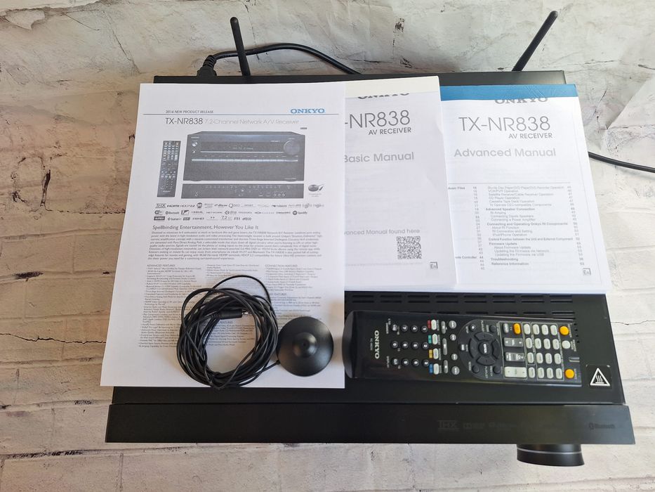 Mocny Onkyo Tx-nr838 Wi-Fi BT 4k 60p Atmos vision THX Spotify