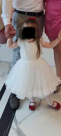 Sukienka biała milulove 98 na okazję wesele urodziny