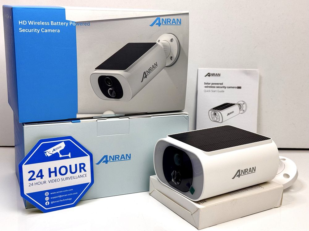 Бездротова Вулична Wi-Fi IP камера ANRAN C3 2K 3/5MP сонячною панеллю