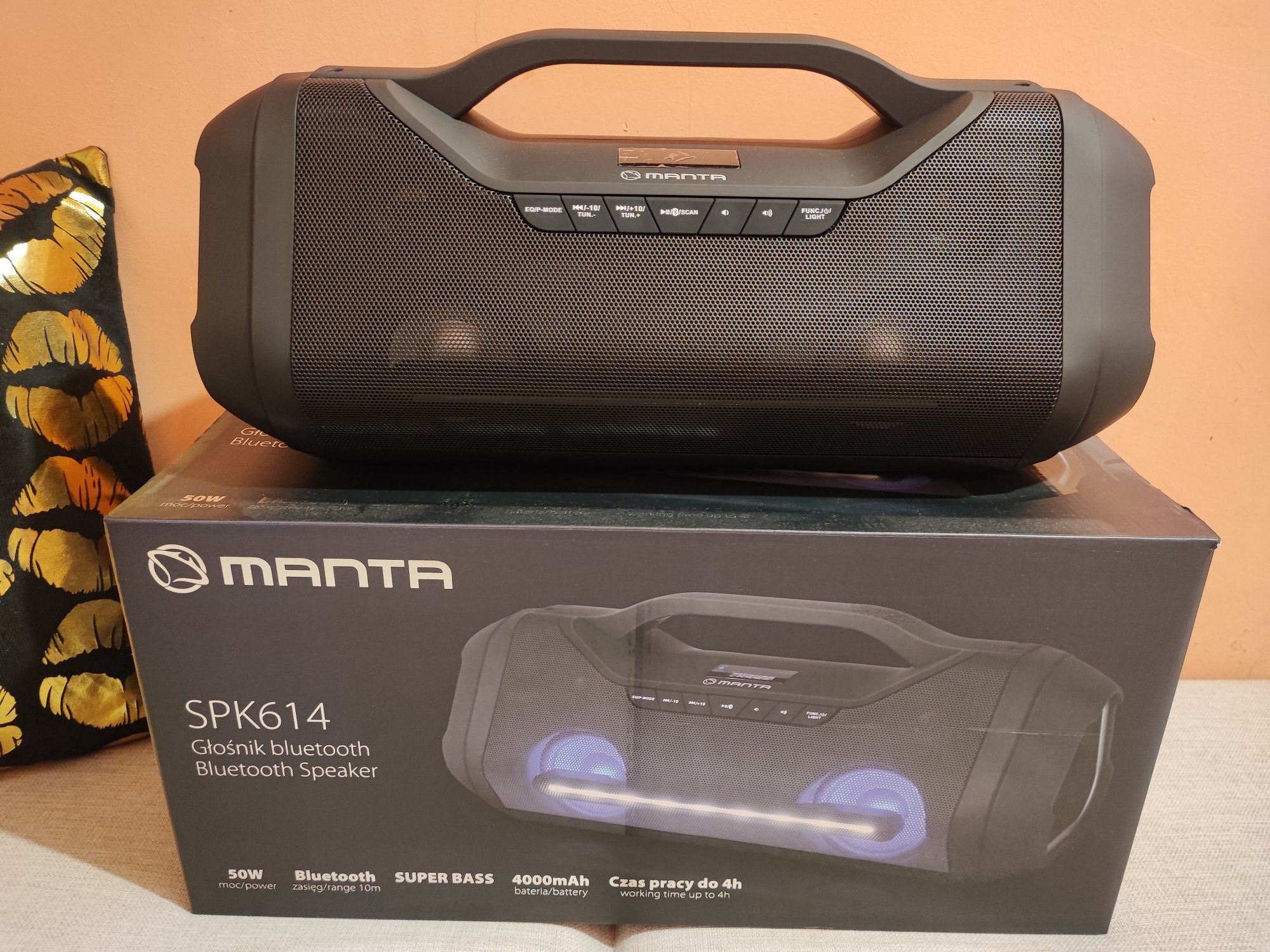 Głośnik przenośny Manta SPK614 super bass 50 watt NOWY