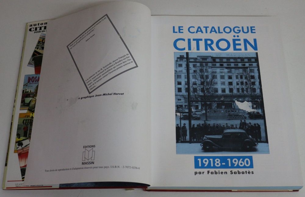 Livro "Le Catalogue Citroen"