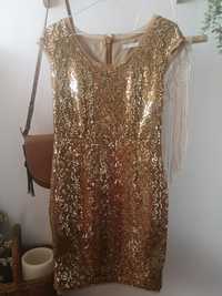 Vestido lantejoulas dourado