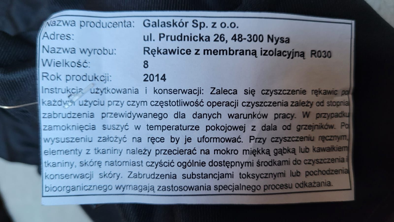 Rękawice z membraną izolacyjną