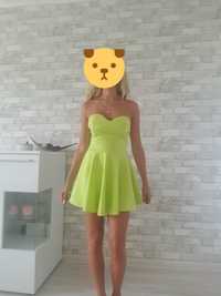 Sukienka limonkowa xs
