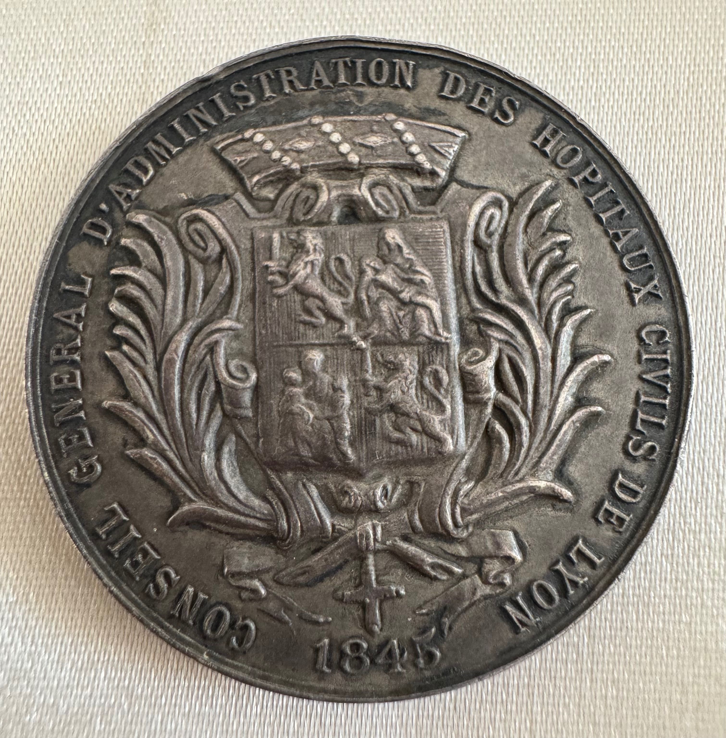 Medalha Prata França rara 1845