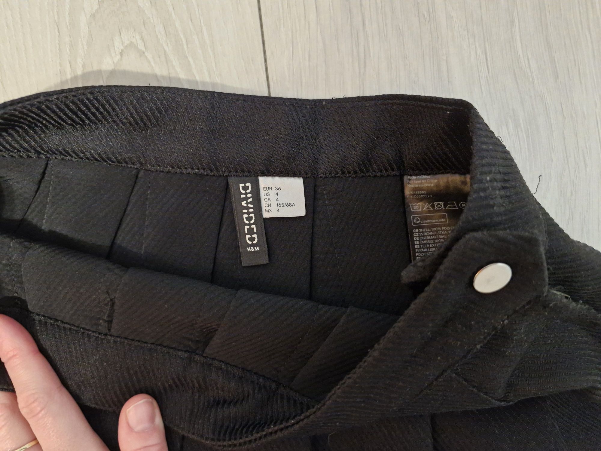 Spódniczka plisowana mini tenisowa h&m 36