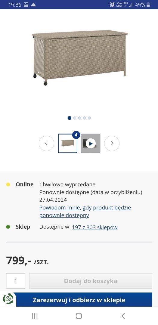 Skrzynia ogrodowa