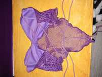 Top brilhante roxo