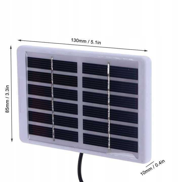 Panel Solarny Bateria Ładowarka 1.2W 6V Micro USB Nowy Folia