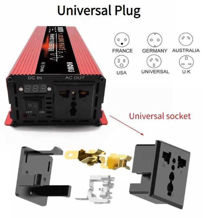 Інвертор перетворювач напруги 3000W. з 12V на 220V. Чистий синус.