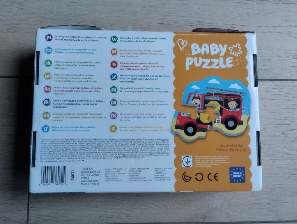 Puzzle Maxi pierwsze puzzle pojazdy 2+