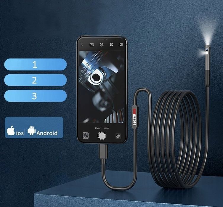 Kamera Inspekcyjna DUO Endoskop 3,5m LED FHD WiFi