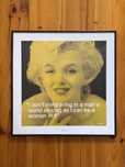 Marilyn Monroe Yellow Obraz w ramie Art print 40x40 cm