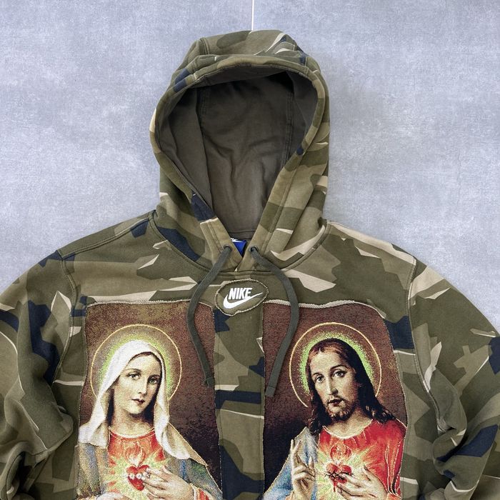Кастом худі Nike | Гобелен Ісус і Марія Розмір M