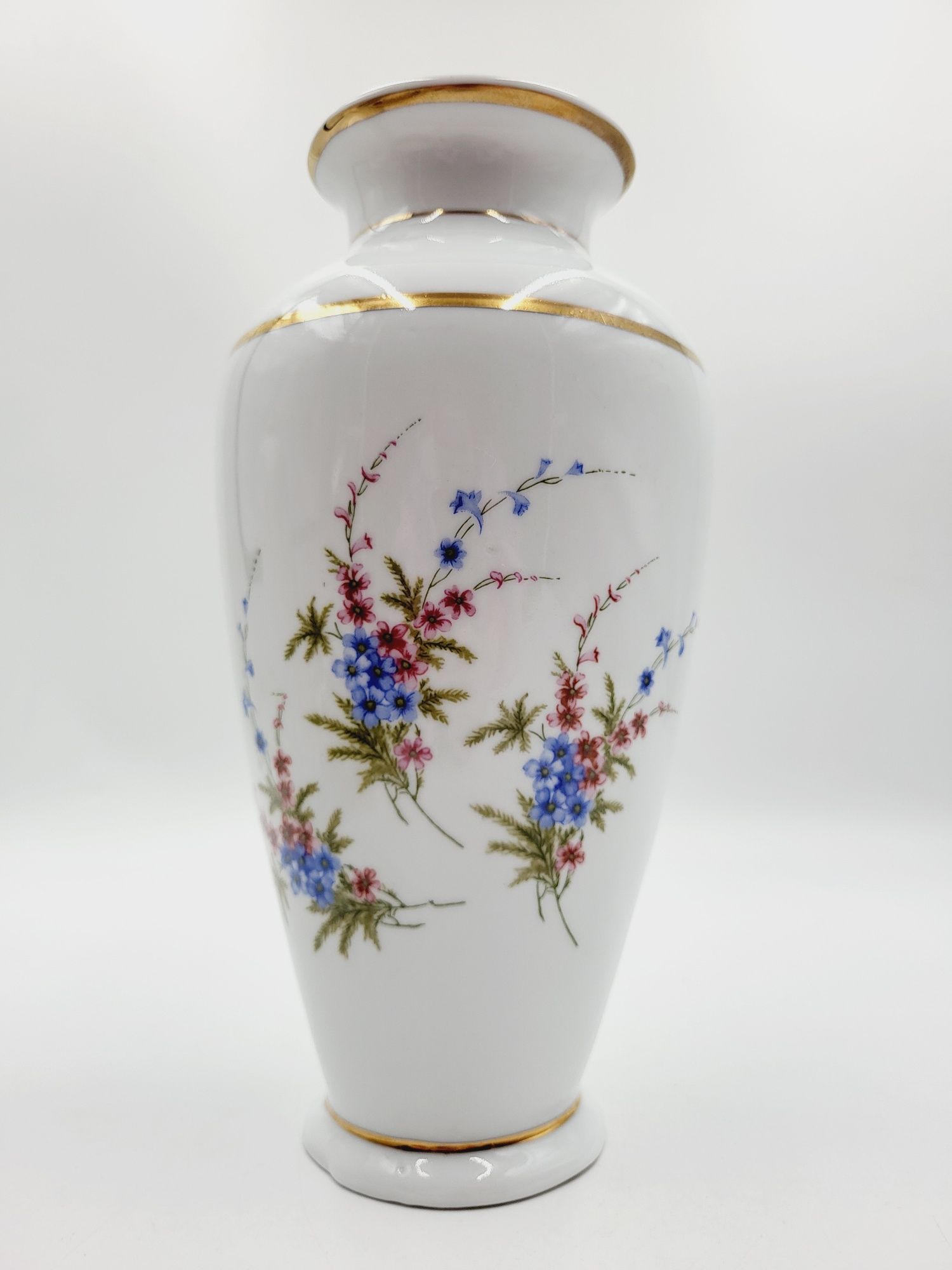 Wysoki porcelanowy wazon Bogucice PRL
