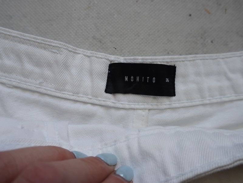Szorty jeansowe białe Mohito 36 jeans spódnicospodnie