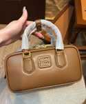 MiuMiu Torebka Brązowa Mini Z Perłową Okleiną VIP Kolekcja