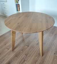 Rozkładany, okrągły stół drewniany, dębowy 110cm, Loftya