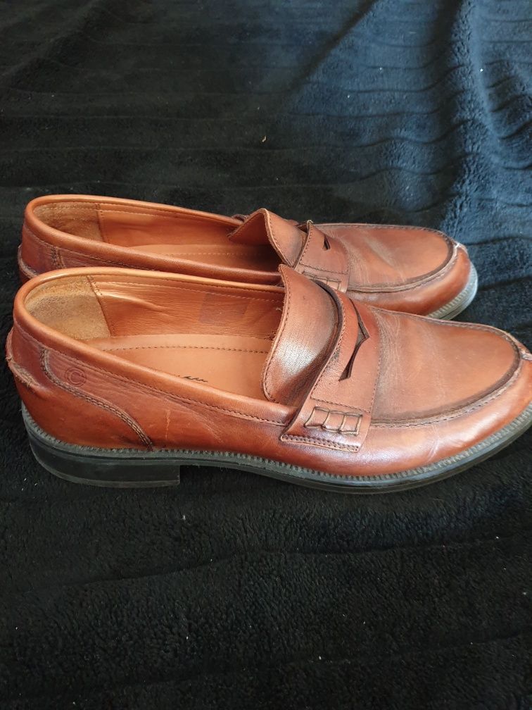 Carlington Pele Verdadeira Sapato Castanho - Tamanho 40 - Homem