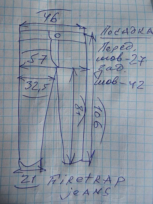 Джинсы Firetrap jeans United Kingdom w36 dark navy.